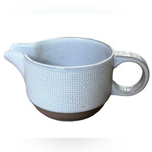 Midwinter Stoneware Natural Basketweave Creamer Jug Gravy Made In England